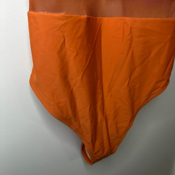 CUPSHE One Piece Swimsuit V Neck Mesh Tummy Control Adjustable Wide Strap 1X - Picture 5 of 10